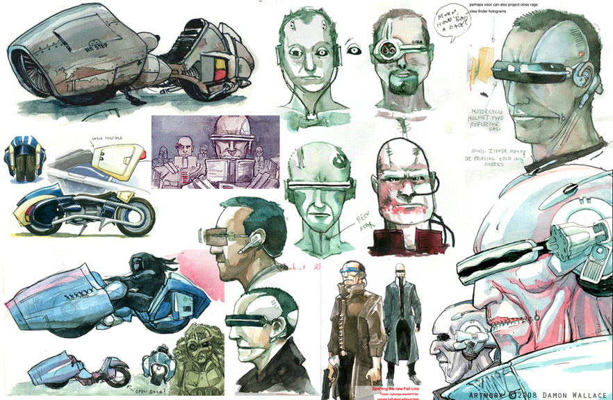 chrome machines characters and props